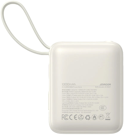 Vanjska baterija Joyroom JR-PBF27, 10000mAh, 22.5W, PD, 1 x Lightning - 2 x USB-C, Bijela