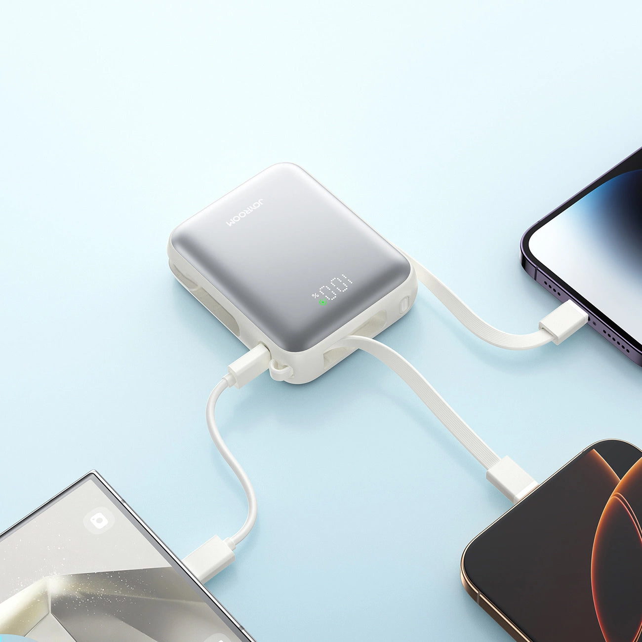Vanjska baterija Joyroom JR-PBF27, 10000mAh, 22.5W, PD, 1 x Lightning - 2 x USB-C, Bijela