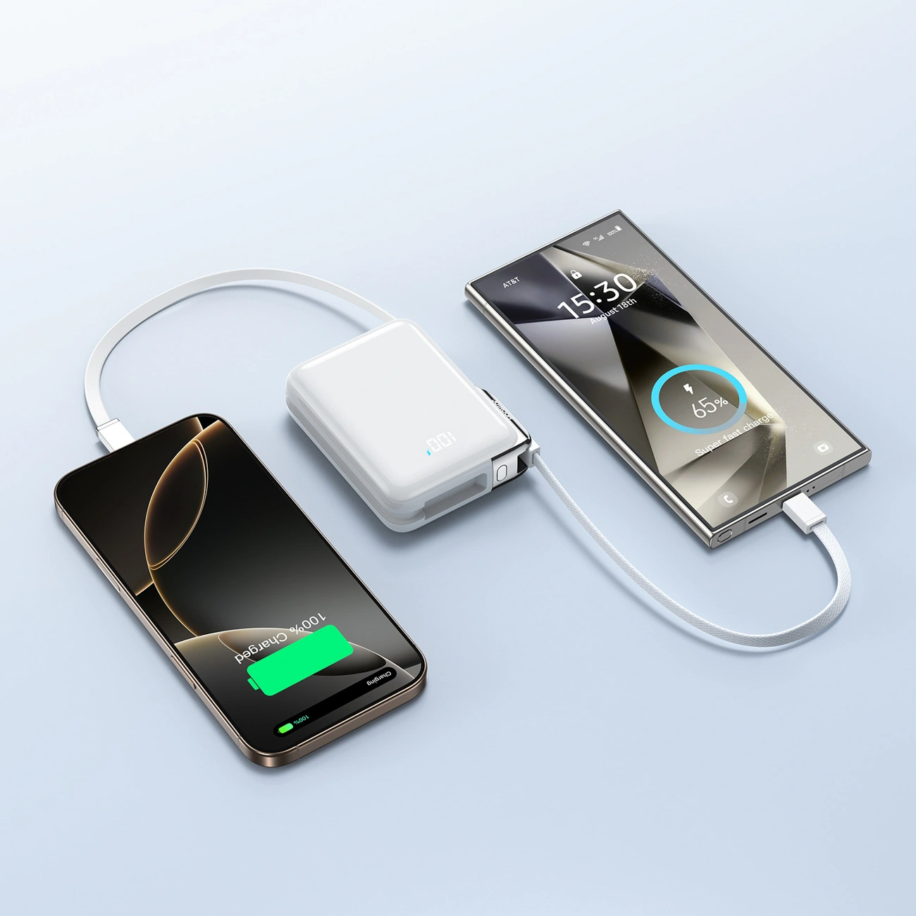 Vanjska baterija Joyroom JR-PBF27 Pro, 10000mAh, 30W, QC + PD, 1 x Lightning - 2 x USB-C, Bijela
