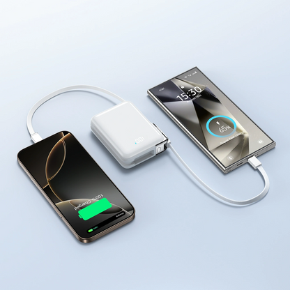 Vanjska baterija Joyroom JR-PBF27 Pro, 10000mAh, 30W, QC + PD, 1 x Lightning - 2 x USB-C, Bijela