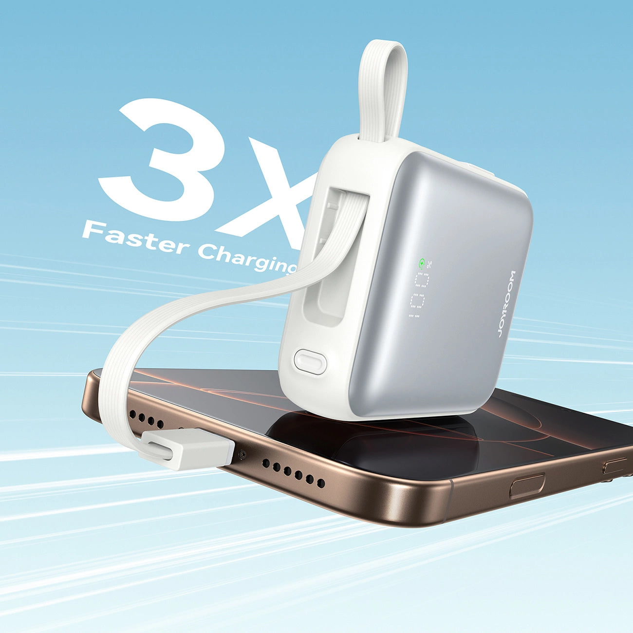 Vanjska baterija Joyroom JR-PBF27, 10000mAh, 22.5W, PD, 1 x Lightning - 2 x USB-C, Bijela