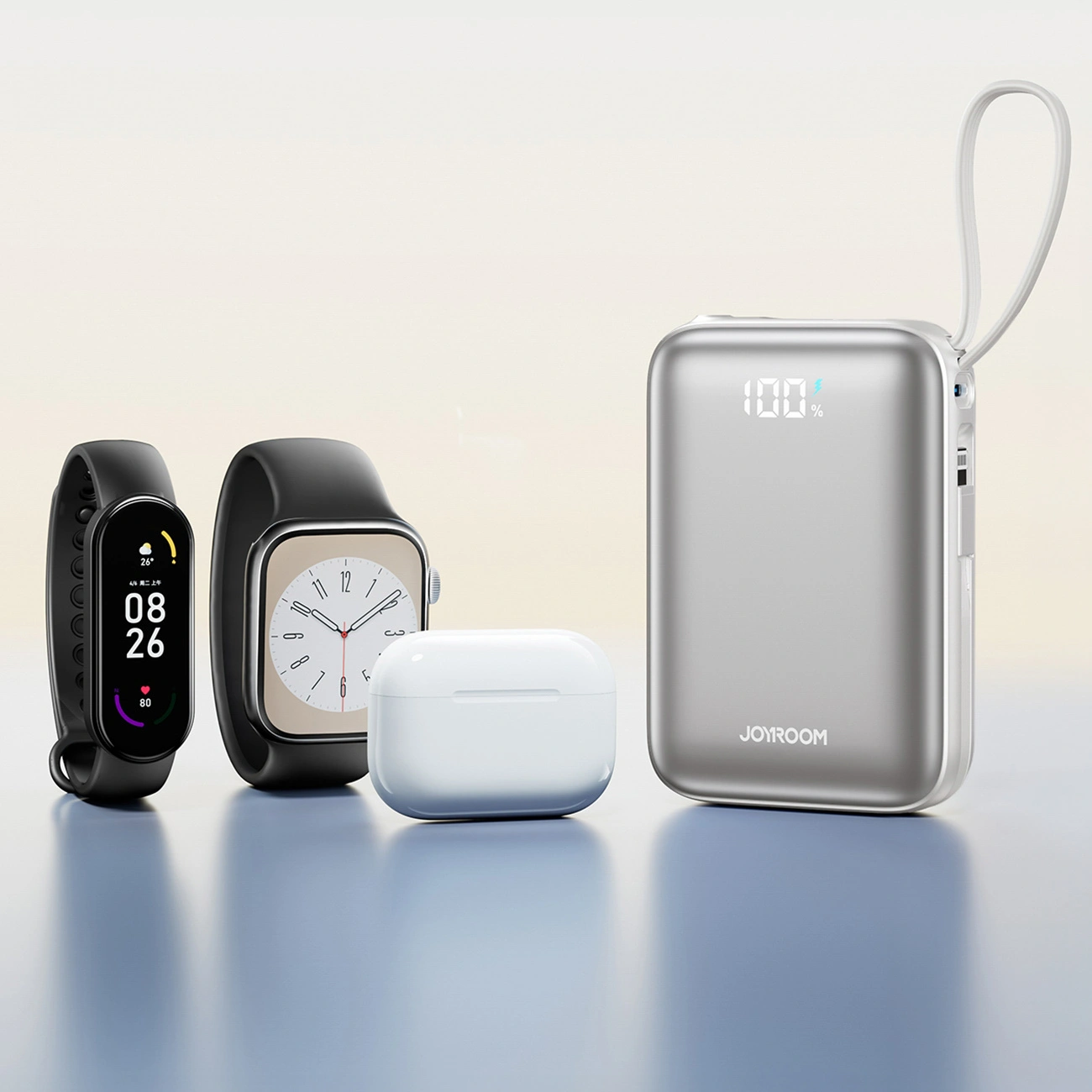 Vanjska baterija Joyroom JR-PBF29, 20000mAh, 22.5W, QC + PD, 1 x Lightning - 2 x USB-C, Bijela