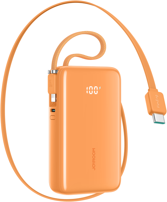 Vanjska baterija Joyroom JR-PR2L, 10000mAh, 35W, QC + PD, 1 x Lightning - 2 x USB-C, Narančasta