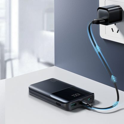 Vanjska baterija Joyroom JR-QP191, 10000mAh, 22.5W, QC + PD, 1 x USB-A - 2 x USB-C, Crna