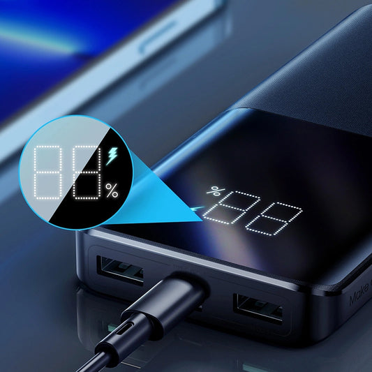 Vanjska baterija Joyroom JR-QP191, 10000mAh, 22.5W, QC + PD, 1 x USB-C - 2 x USB-A, Crna