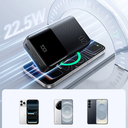 Vanjska baterija Joyroom JR-QP192, 20000mAh, 22.5W, QC + PD, 1 x USB-A - 2 x USB-C, Crna