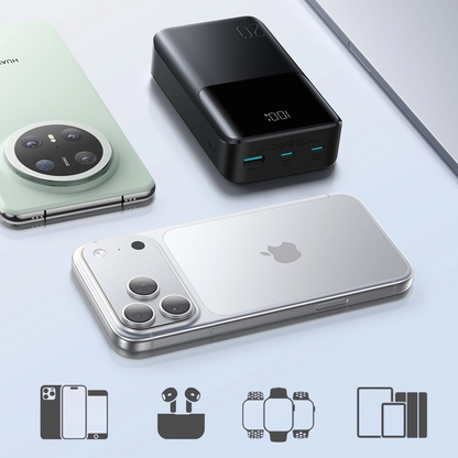 Vanjska baterija Joyroom JR-QP192, 20000mAh, 22.5W, QC + PD, 1 x USB-A - 2 x USB-C, Crna