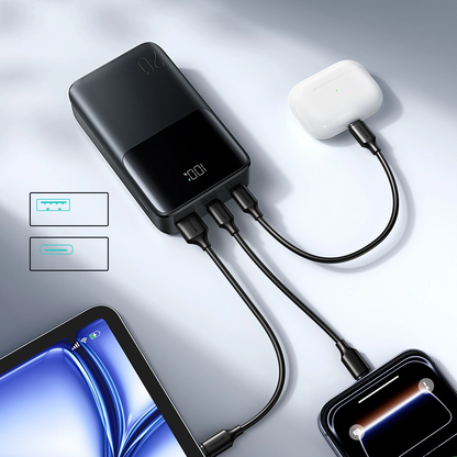 Vanjska baterija Joyroom JR-QP192, 20000mAh, 22.5W, QC + PD, 1 x USB-A - 2 x USB-C, Crna