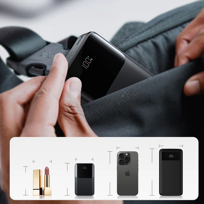 Vanjska baterija Joyroom JR-QP192, 20000mAh, 22.5W, QC + PD, 1 x USB-A - 2 x USB-C, Crna