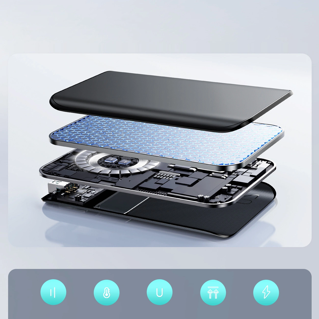 Vanjska baterija Joyroom JR-QP192, 20000mAh, 22.5W, QC + PD, 1 x USB-A - 2 x USB-C, Crna