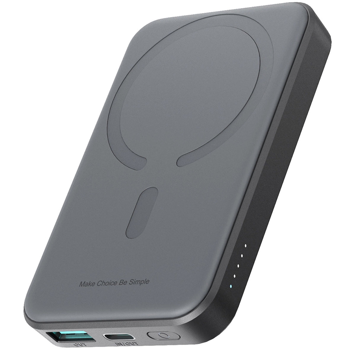 Vanjska baterija Wireless Joyroom JR-W020 Mini, 5000mAh, 20W, QC + PD + FQI, 1 x QI - 1 x USB-A - 1 x USB-C, Crna