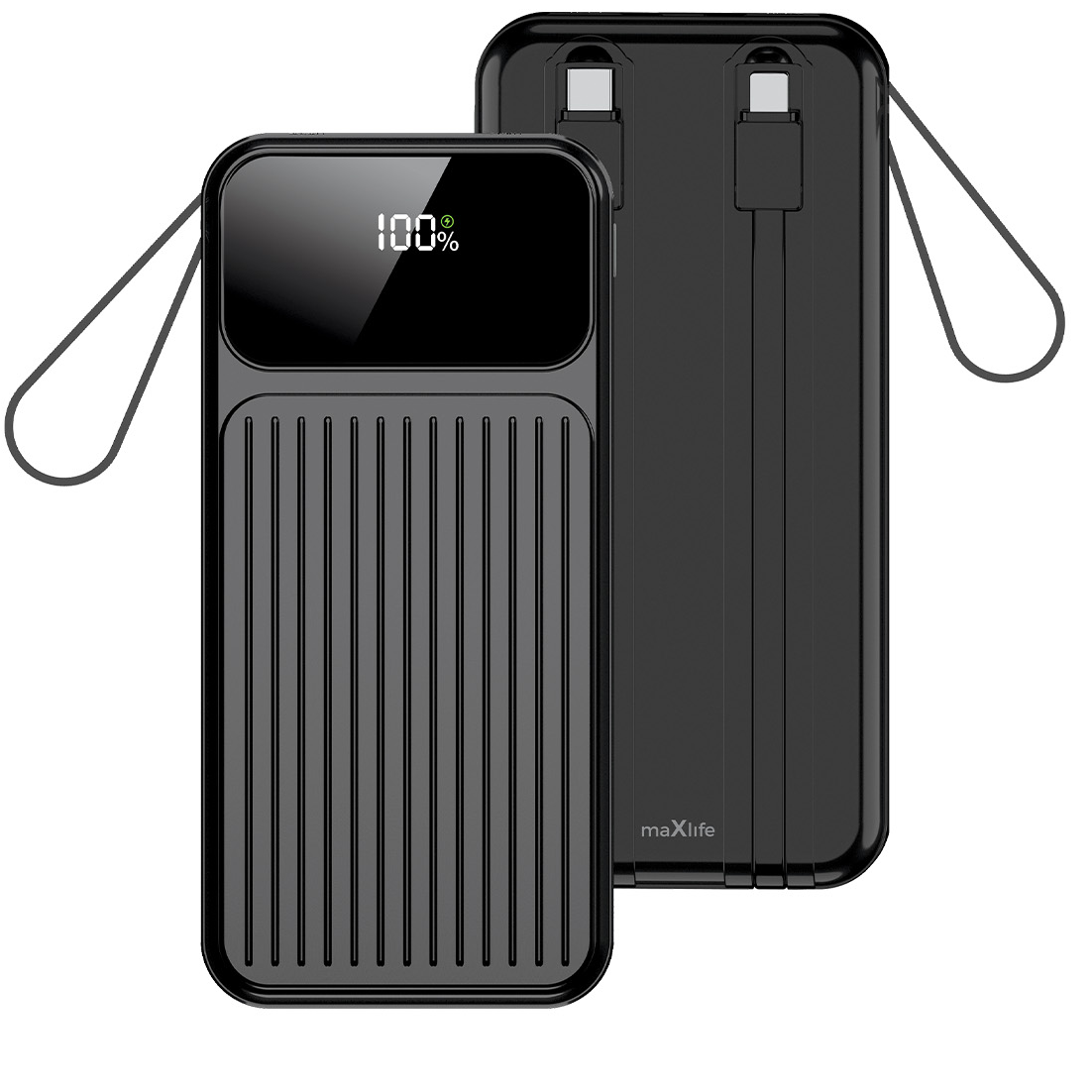 Vanjska baterija MaXlife MXPB-06, 10000mAh, 22.5W, QC + PD, 1 x Lightning - 2 x USB-A - 2 x USB-C, Crna