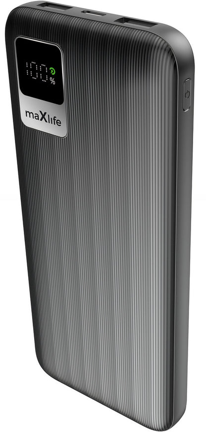 Vanjska baterija MaXlife MXPB-07, 10000mAh, 10W, 2 x USB-A, Crna