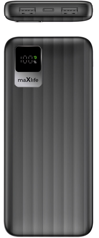Vanjska baterija MaXlife MXPB-07, 10000mAh, 10W, 2 x USB-A, Crna