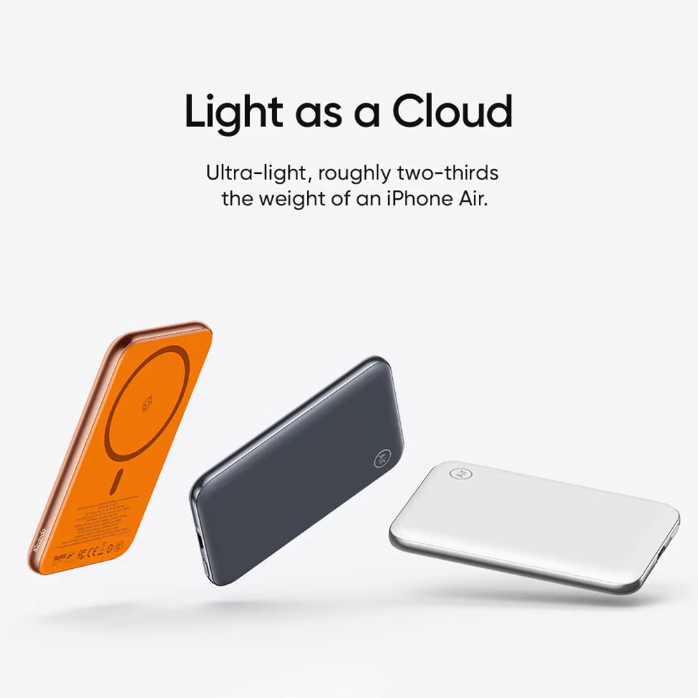 Bežična vanjska baterija McDodo MC-2931 Meta Air, 5000mAh, 20W, PD + FQI, 1 x QI - 1 x USB-C, Crna