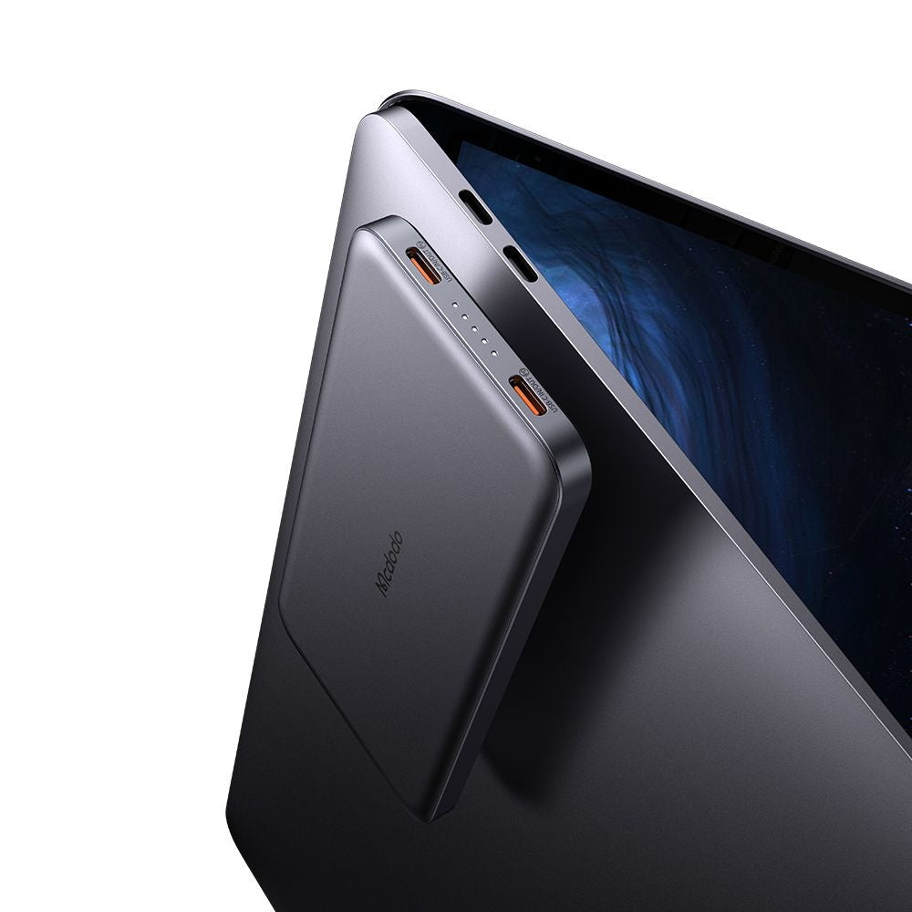 Vanjska bežična baterija McDodo MC-3781 Meta, 10000mAh, 20W, PD + FQI, 1 x QI - 2 x USB-C, Crna