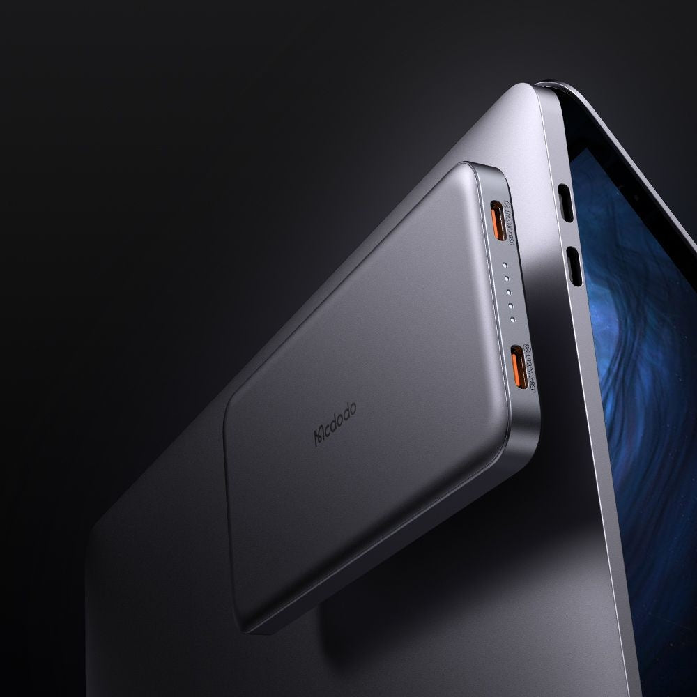 Vanjska bežična baterija McDodo MC-3781 Meta, 10000mAh, 20W, PD + FQI, 1 x QI - 2 x USB-C, Crna