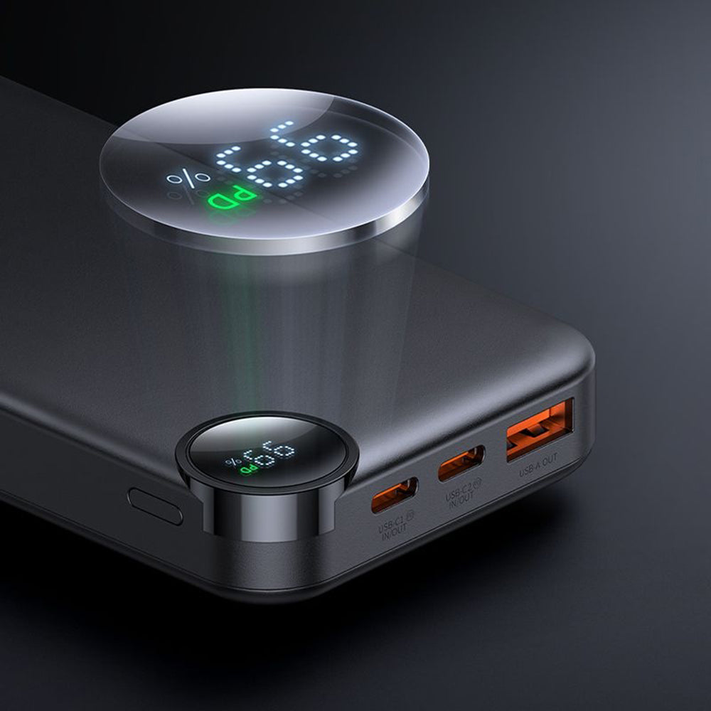 Vanjska baterija McDodo MC-3850 Display, 10000mAh, 30W, QC + PD, 1 x USB-A - 2 x USB-C, Crna