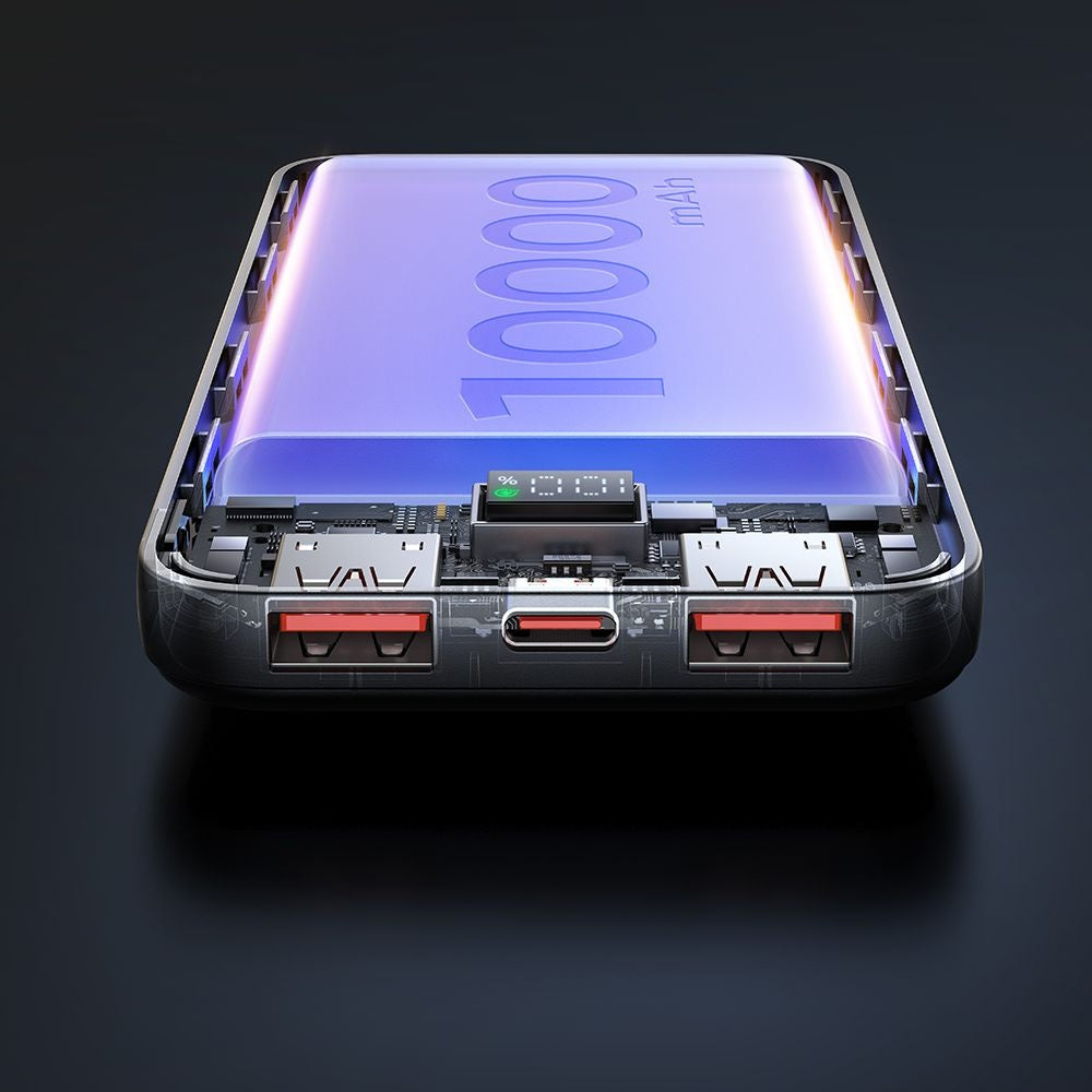 Vanjska baterija McDodo MC-4220, 10000mAh, 22.5W, QC + PD, 2 x USB-A - 1 x USB-C, Crna