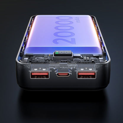 Vanjska baterija McDodo MC-4230, 20000mAh, 22.5W, QC + PD, 2 x USB-A - 1 x USB-C, Crna