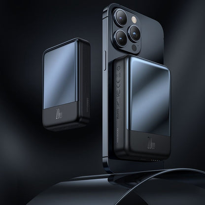 Bežična vanjska baterija McDodo MC-4261 Ambilight, 10000mAh, 20W, PD + FQI, 1 x QI - 1 x USB-C, Crna