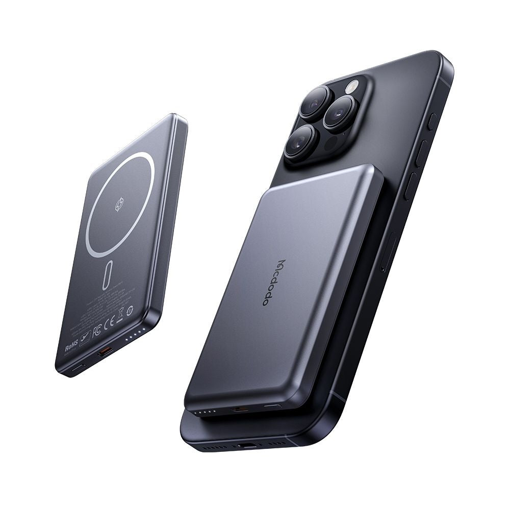 Vanjska baterija Wireless McDodo MC-4641 Meta, 5000mAh, 20W, PD + FQI, 1 x QI - 1 x USB-C, Crna