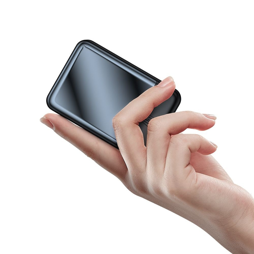 Bežična vanjska baterija McDodo MC-5021 Ambilight, 20000mAh, 20W, PD + FQI, 1 x QI - 1 x USB-C, Crna