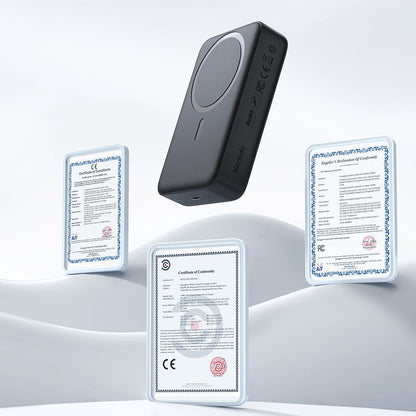 Bežična vanjska baterija McDodo MC-5021 Ambilight, 20000mAh, 20W, PD + FQI, 1 x QI - 1 x USB-C, Crna