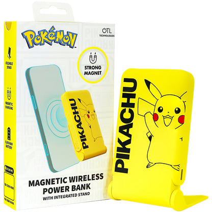 Bežična vanjska baterija OTL Pokemon Pikatchu, 5000mAh, 20W, PD + FQI, 1 x QI - 1 x USB-C, Žuta PK1191