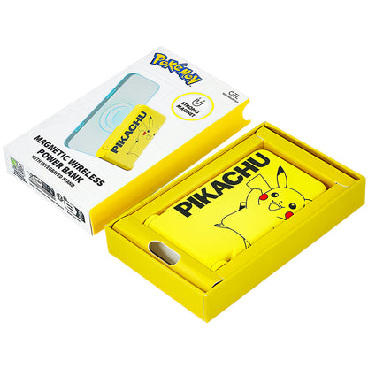 Bežična vanjska baterija OTL Pokemon Pikatchu, 5000mAh, 20W, PD + FQI, 1 x QI - 1 x USB-C, Žuta PK1191