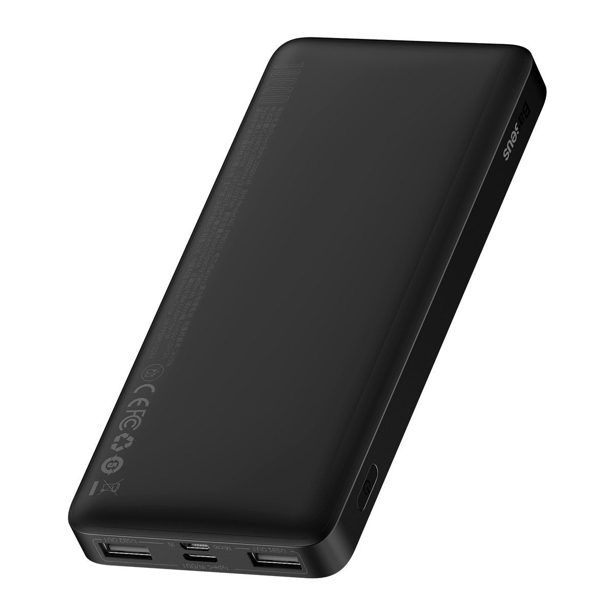 Vanjska baterija Baseus Bipow, 10000mAh, 15W, 1 x USB-C - 2 x USB-A, Crna PPBD050001