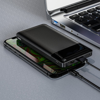 Vanjska baterija HOCO J72, 10000mAh, 10W, 2 x USB-A, Crna
