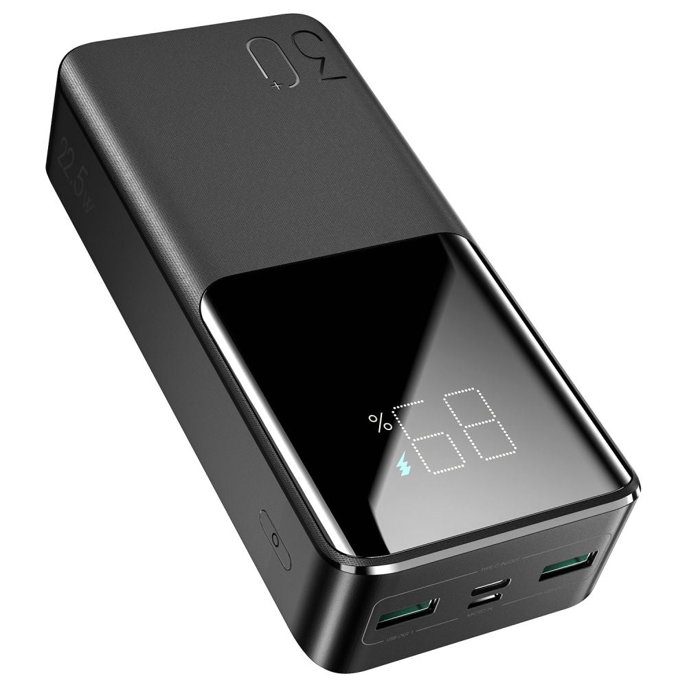 Vanjska baterija Joyroom JR-QP193, 30000mAh, 22.5W, QC + PD, 1 x USB-C - 2 x USB-A, Crna