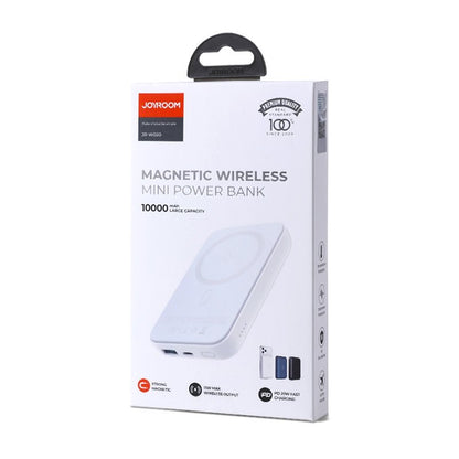 Vanjska baterija Joyroom JR-W020, 10000mAh, 20W, QC + PD + FQI, 1 x QI - 1 x USB-A - 1 x USB-C, Bijela