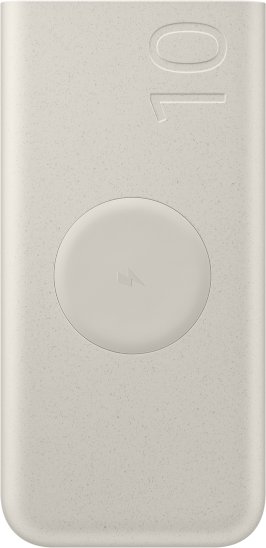 Vanjska baterija Wireless Samsung, 10000mAh, 25W, PD + FQI, 1 x QI - 2 x USB-C, Bež EB-U2510XUEGEU