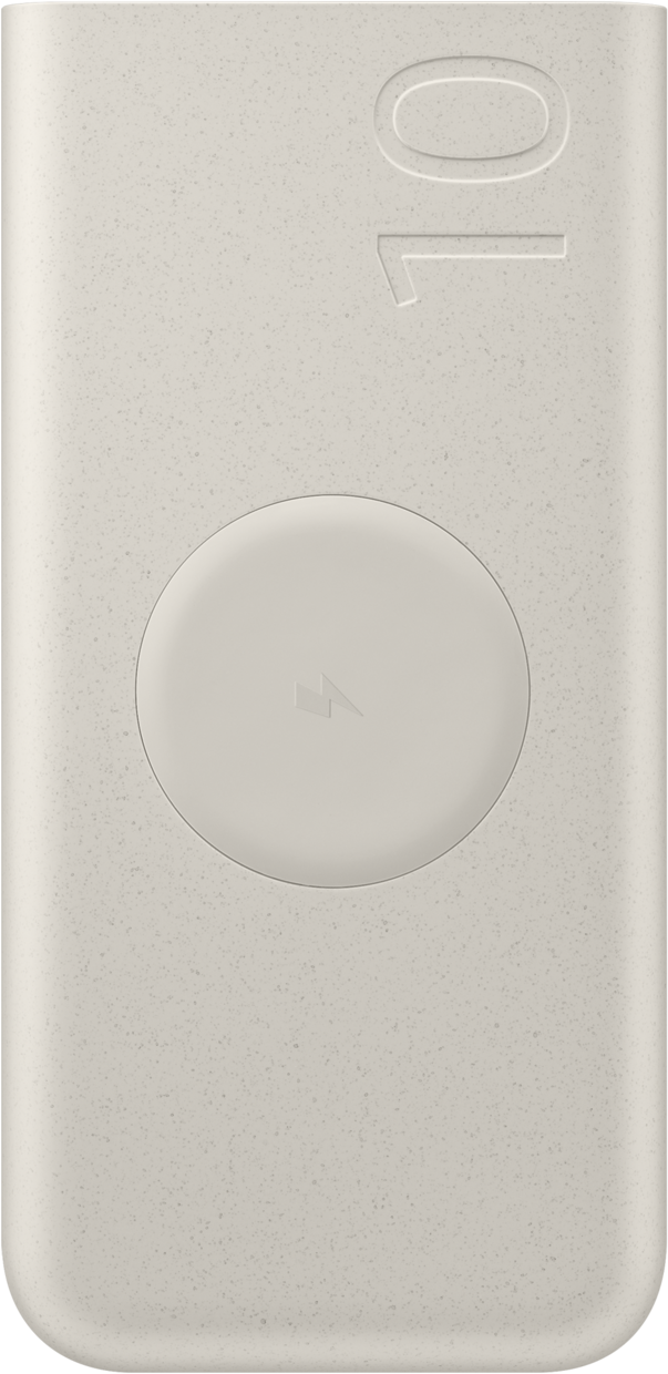 Vanjska baterija Wireless Samsung, 10000mAh, 25W, PD + FQI, 1 x QI - 2 x USB-C, Bež EB-U2510XUEGEU