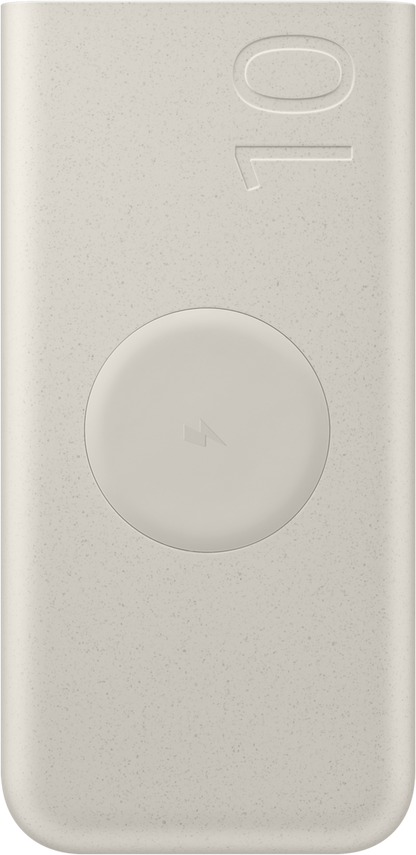 Vanjska baterija Wireless Samsung, 10000mAh, 25W, PD + FQI, 1 x QI - 2 x USB-C, Bež EB-U2510XUEGEU