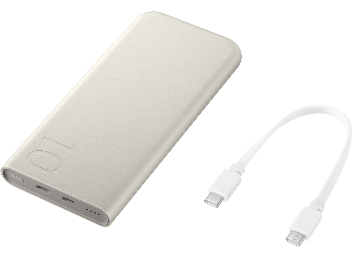 Samsung vanjska baterija, 10000mAh, 25W, PD, 2 x USB-C, Bež, Obnovljena EB-P3400XUEGEU