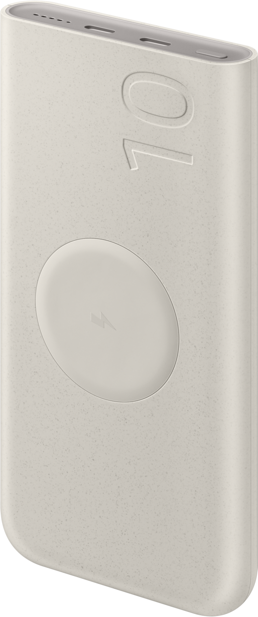 Vanjska baterija Wireless Samsung, 10000mAh, 25W, PD + FQI, 1 x QI - 2 x USB-C, Bež EB-U2510XUEGEU
