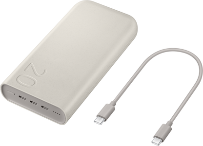Vanjska baterija Samsung, 20000mAh, 45W, PD, 3 x USB-C, Bež EB-P4520XUEGEU