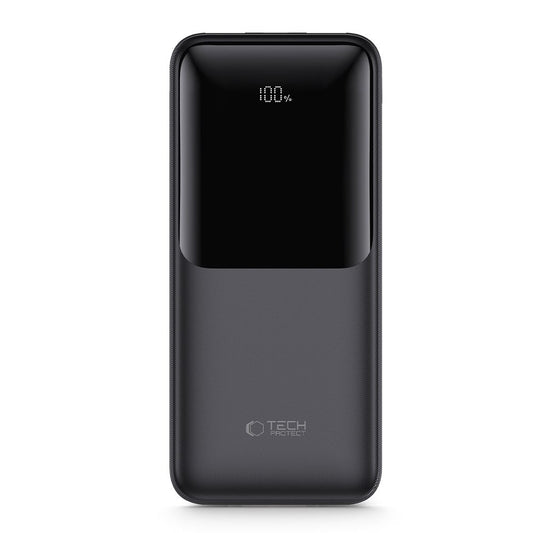 Baterie Externa Tech-Protect PB01, 10000mAh, 22.5W, QC + PD, 1 x USB-C - 2 x USB-A, Neagra