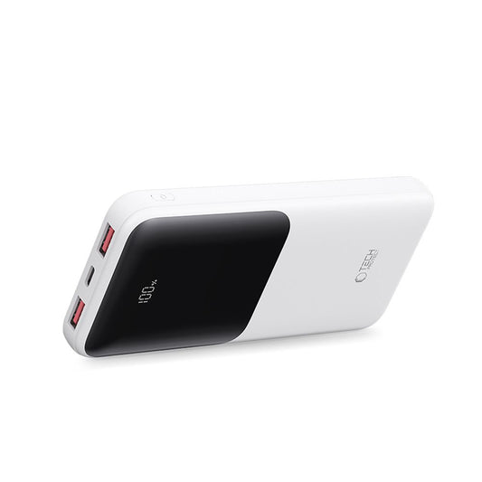 Vanjska baterija Tech-Protect PB01, 10000mAh, 22.5W, QC + PD, 1 x USB-C - 2 x USB-A, Bijela