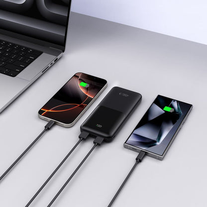 Vanjska baterija Tech-Protect PB01, 10000mAh, 22.5W, QC + PD, 1 x USB-C - 2 x USB-A, Crna