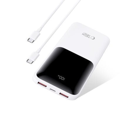 Vanjska baterija Tech-Protect PB01, 10000mAh, 22.5W, QC + PD, 1 x USB-C - 2 x USB-A, Bijela