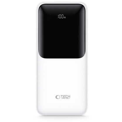 Vanjska baterija Tech-Protect PB02, 20000mAh, 22.5W, QC + PD, 1 x USB-C - 2 x USB-A, Bijela