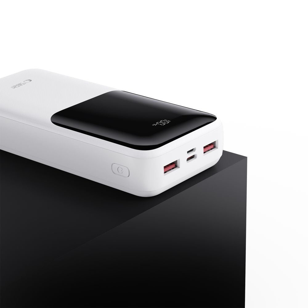 Vanjska baterija Tech-Protect PB02, 20000mAh, 22.5W, QC + PD, 1 x USB-C - 2 x USB-A, Bijela