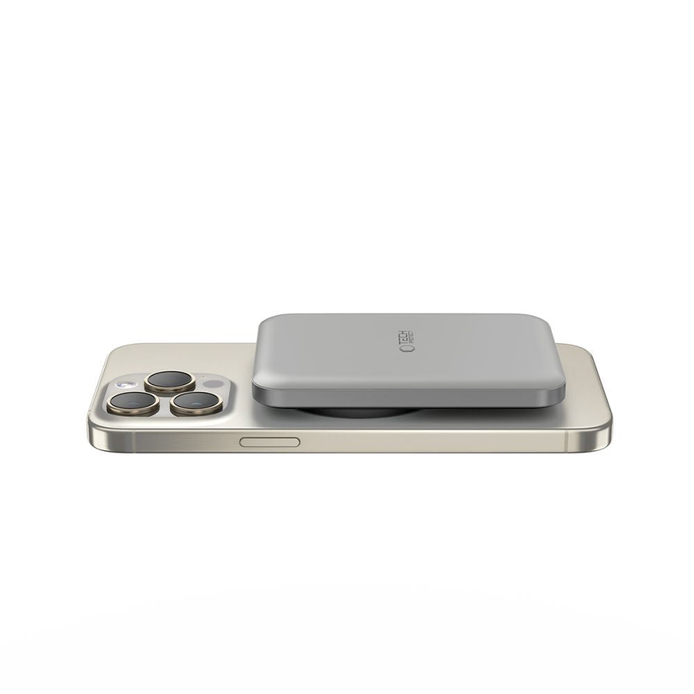 Vanjska baterija Wireless Tech-Protect PB10 LifeMag, 5000mAh, 15W, PD + FQI, 1 x QI - 1 x USB-C, Siva
