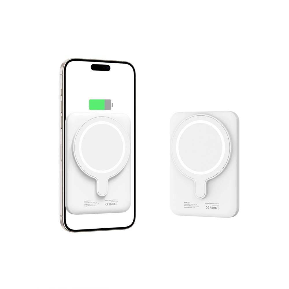 Vanjska baterija Wireless Tech-Protect PB10 LifeMag, 5000mAh, 15W, PD + FQI, 1 x QI - 1 x USB-C, Bijela