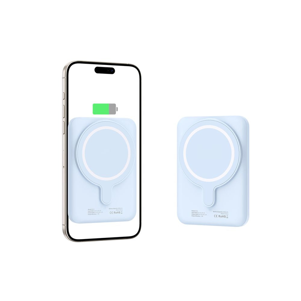 Vanjska baterija Wireless Tech-Protect PB10 LifeMag, 5000mAh, 15W, PD + FQI, 1 x QI - 1 x USB-C, Plava