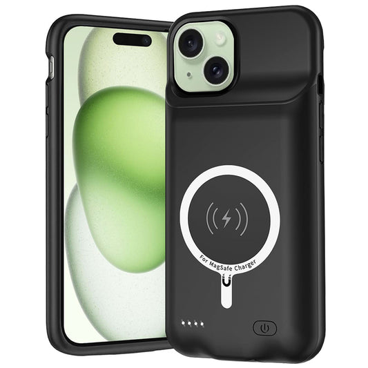 Vanjska baterija tipa futrola Wireless Techsuit Power Pro Battery za Apple iPhone 15, 7000mAh, Crna